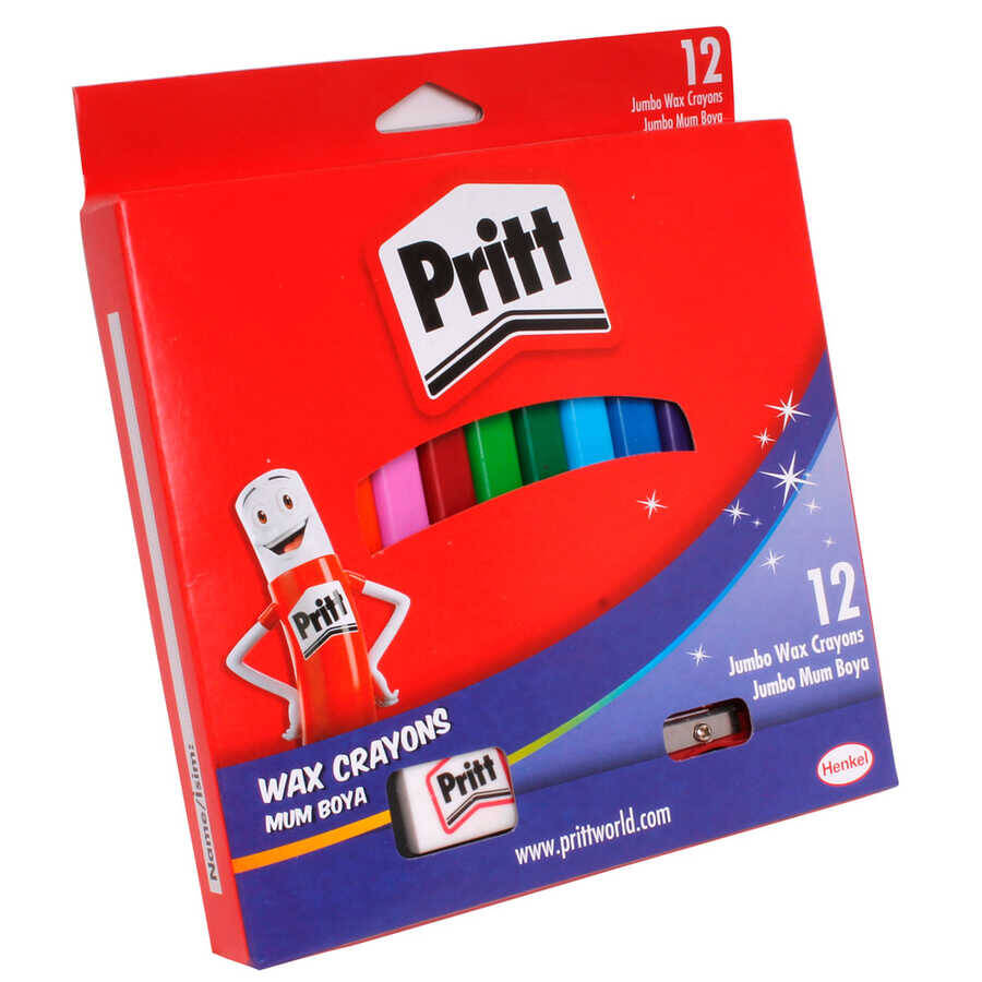 Pritt Pastel Boya Jumbo Üçgen Gövde Silinebilir 12'li