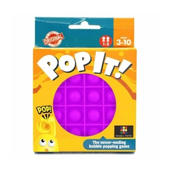 Push Pop Bubble Pop It Duyusal Oyuncak Özel Pop Stres Yuvarlak Mor - Thumbnail