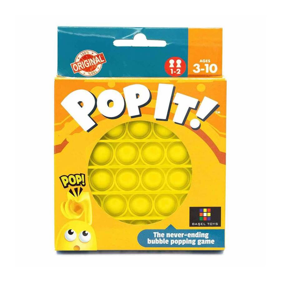Push Pop Bubble Pop It Duyusal Oyuncak Özel Pop Stres Yuvarlak Sarı