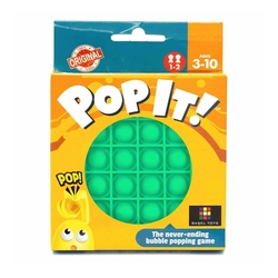 Push Pop Bubble Pop It Duyusal Oyuncak Özel Pop Stres Yuvarlak Yeşil - Thumbnail