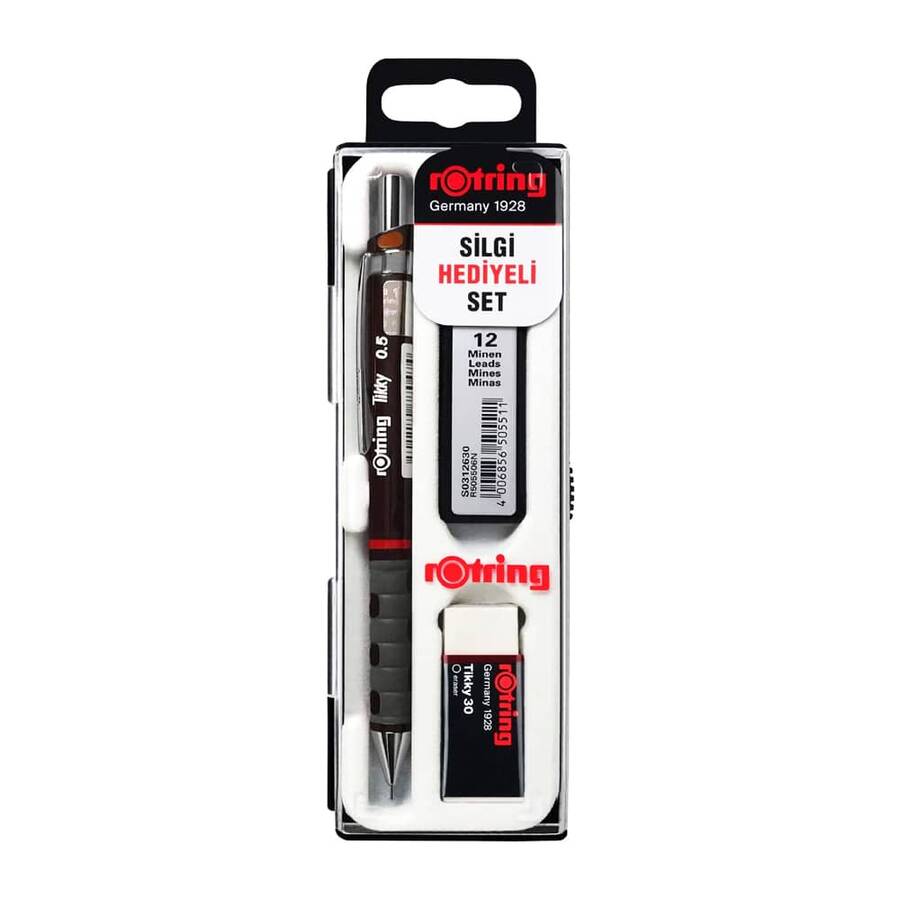 Rotring Tikky Rd 0.5 mm + Min Silgi Hediyeli Bordo