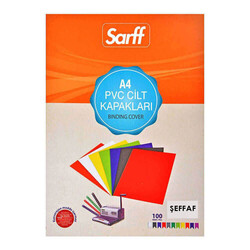 Sarff - Sarff Cilt Kapağı A4 160 Micron PVC 100'lü Şeffaf