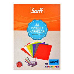 Sarff - Sarff Cilt Kapağı A4 160 Micron PVC Opak Mavi 100'lü