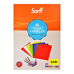 Sarff - Sarff Cilt Kapağı A4 160 Micron Pvc Opak Sarı 100'lü