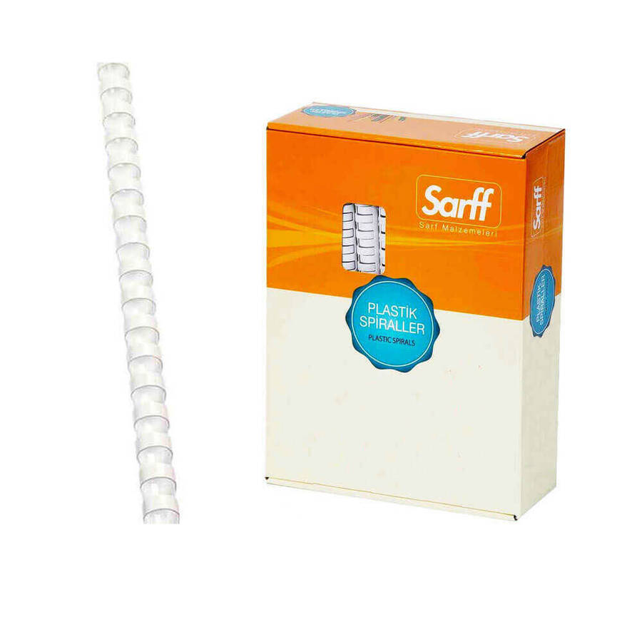 Sarff Plastik Spiral Delux 10 mm 100'lü Beyaz