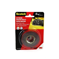 Scotch - Scotch 4002 Extra Güçlü Montaj Bandı 19 mm X 1.5 m 