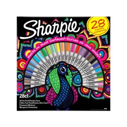Sharpie - Sharpie Permanent Markör Fine 28'li Tavus Kuşu