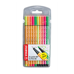 Stabilo - Stabilo Point 88 Keçeli Kalem Neon 10'lu