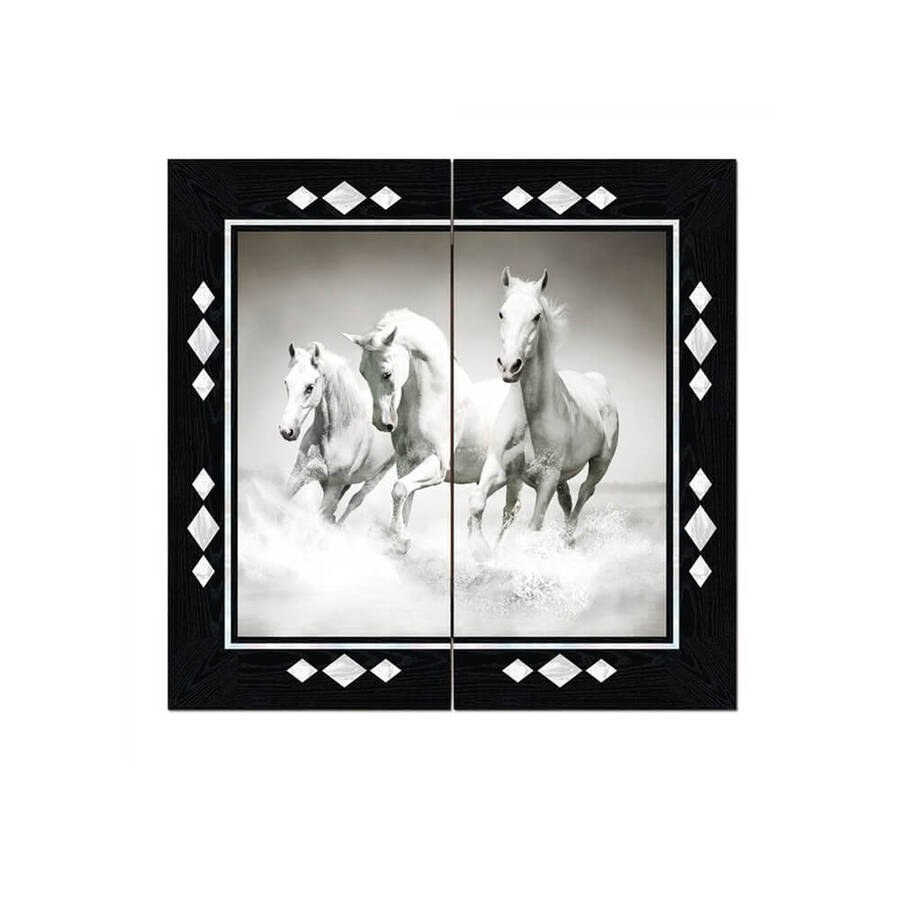 Star Oyun Tavla Figürlü Beyaz Atlar