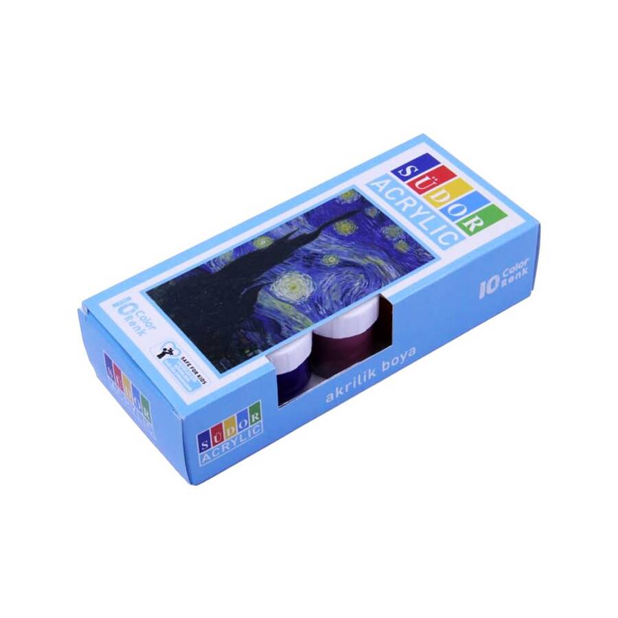 Südor Akrilik Boya Seti 15ml 10 Renk Şişe 