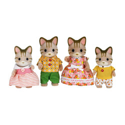 Sylvanian Families Striped Cat Family - Thumbnail