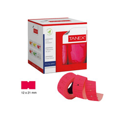 Tanex - Tanex 12x21 Motex Çizgili Flo Pembe Etiket 800 Adet (1)