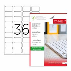 Tanex - Tanex Laser Etiket Kod 2036 45mm x 30mm