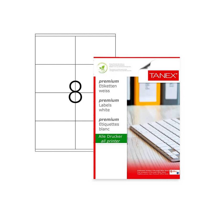 Tanex Laser Etiket 105x74 Kod TW-2374