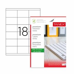 Tanex Laser Etiket Kod 2518 X 70mm x 45mm - Thumbnail