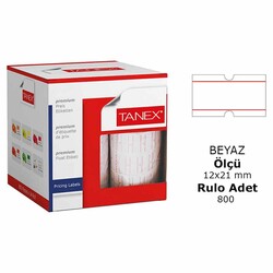 Tanex - Tanex Motex Çizgili Beyaz Etiket 800 Adet