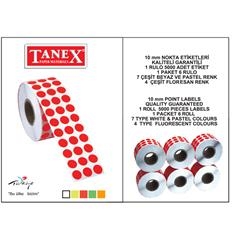 Tanex - Tanex Nokta Etiketi 10 mm 5000 Etiket Sarı