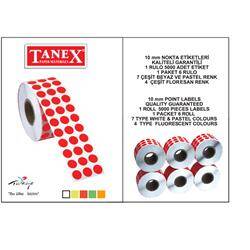 Tanex Nokta Etiket 10 mm Sarı