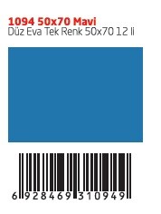Tanışır - Tanışır Düz Eva Tek Renk 50x70 cm 10'lu Mavi