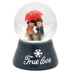 Taros Kar Küresi Orta Boy Işıklı True Love - Thumbnail