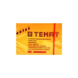 Temat - Temat Yapışkanlı Not Kağıdı 50x75 mm Fosforlu Turuncu