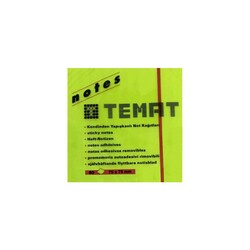Temat - Temat Yapışkanlı Not Kağıdı 75x75 mm Fosforlu Yeşil