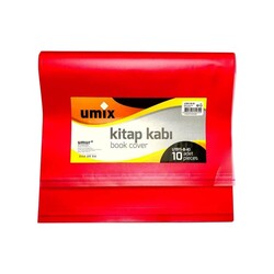 Umix - Umix Kitap Kabı Bantlı 10'lu Kırmızı