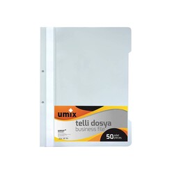 Umix - Umix Telli Dosya A4 Beyaz 50'li