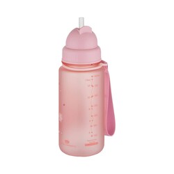 Uzspace Matara Tritan Pipetli 400 ml Pembe - Thumbnail