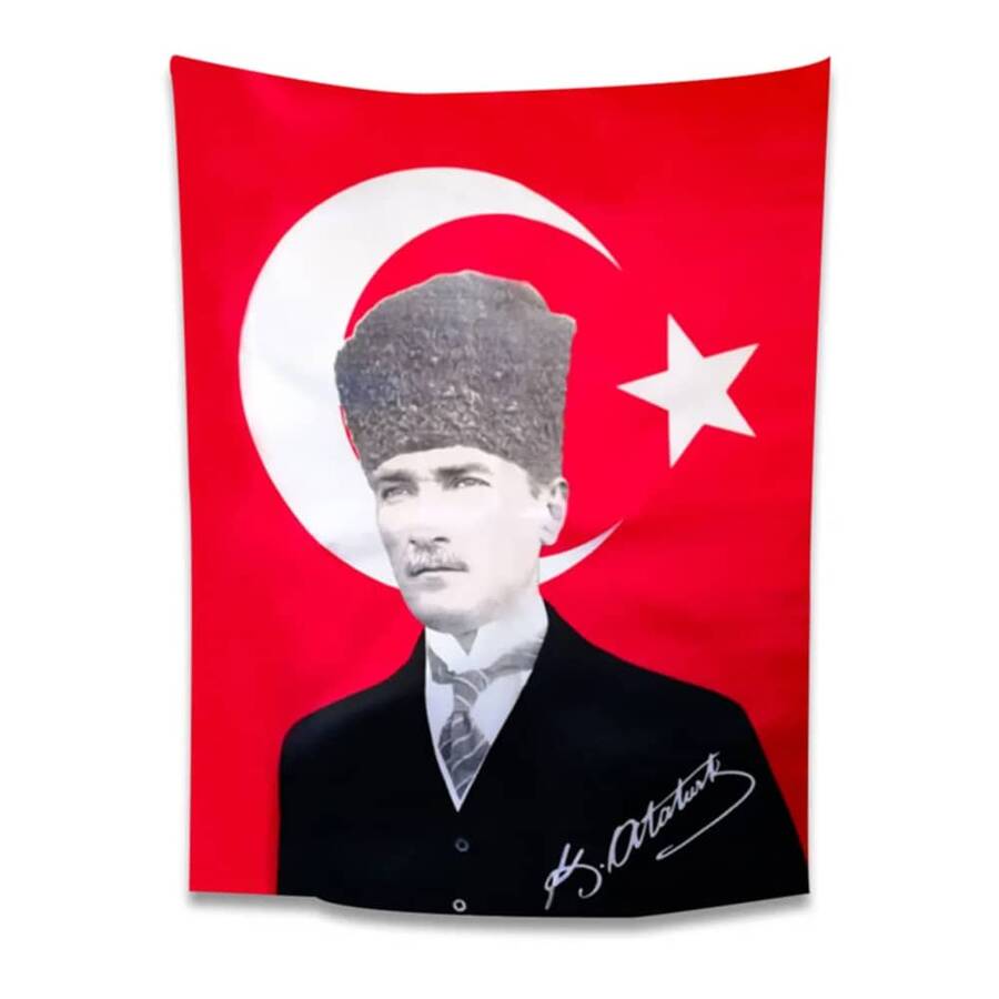 Vatan Atatürklü Bayrak 50x75 cm