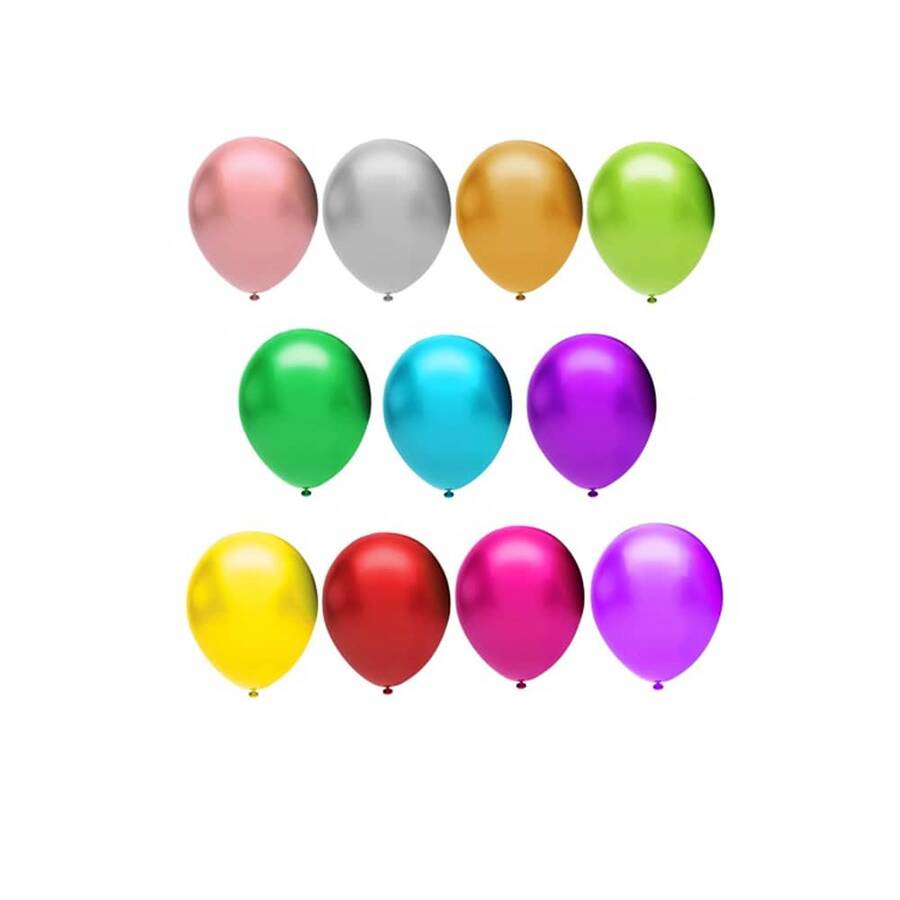 Vatan Balon Metalik Karışık Renk 100'lü